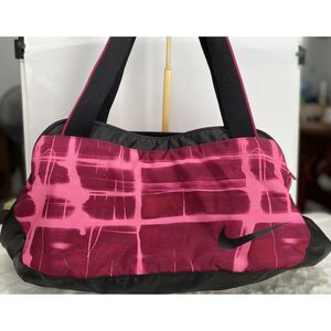 Nike Women's Pink and Black Medium Size C72 Sport Athletic Duffle Bag